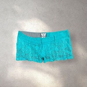 Volcom Green Low Rise Lace Shorts
